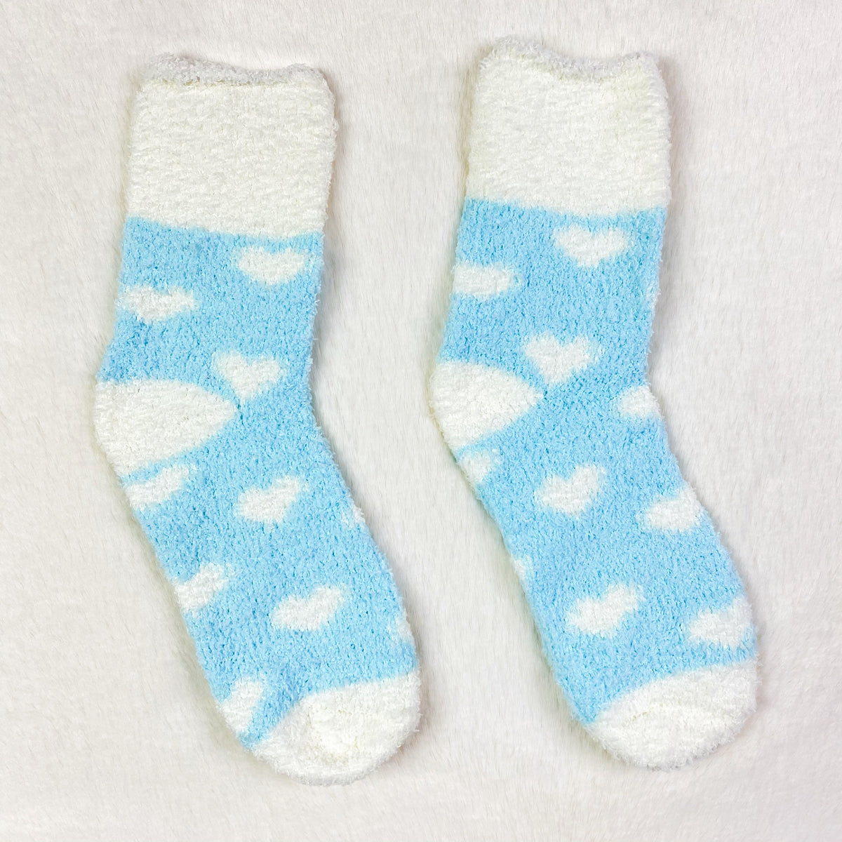 Blue Fuzzy Socks By Home&Heart